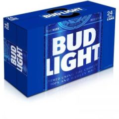 24 Pack BudLight Beer Cans 12 oz