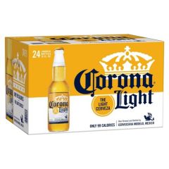 24 Pack Corona Light Beer Bottles 12 oz